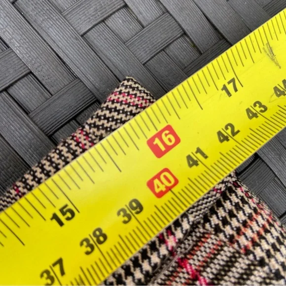 NEXT Women’s Check Plaid Trousers Sz 10 Petite Short Ankle Grazer Tartan Stretch - Picture 7 of 9